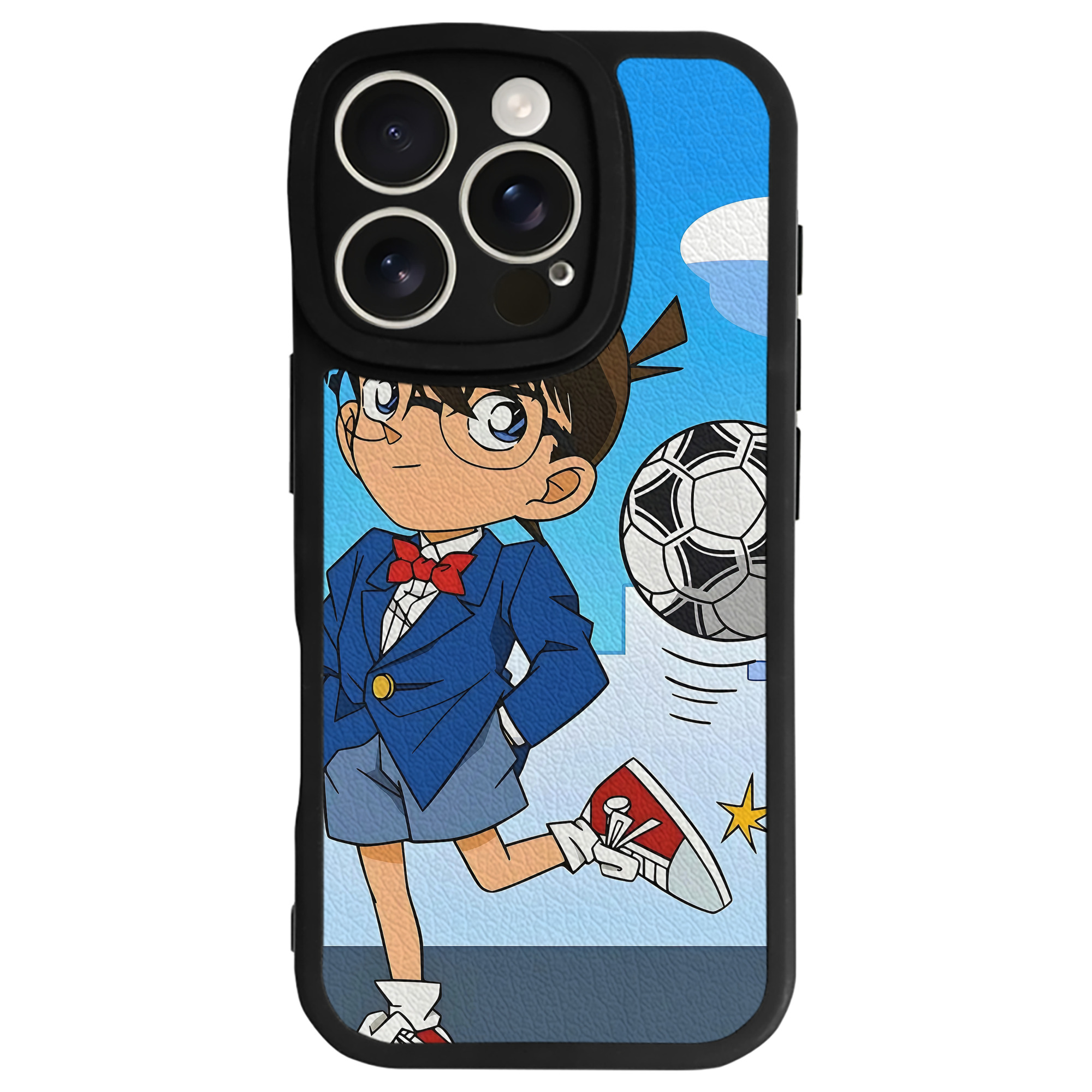 （画像用） 名探偵コナン Detective Conan 【iPhone 16シリーズ対応】シリコンスマホケース（レザー調） 材質：シリコン